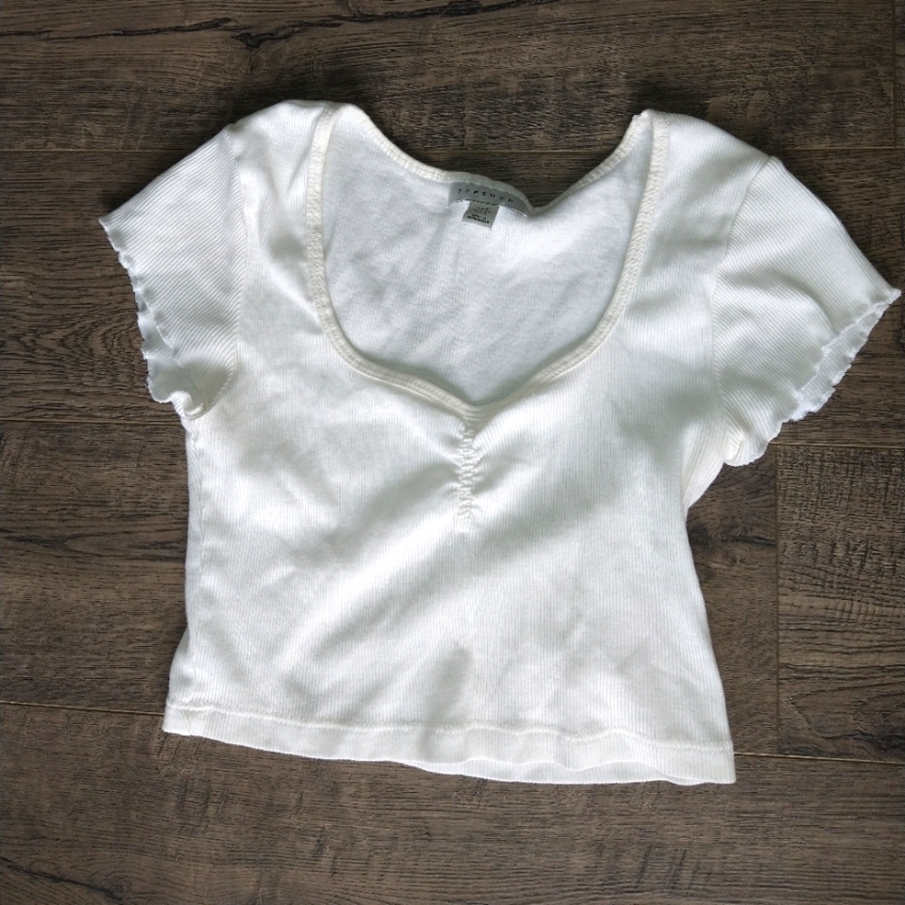 White Crop Shirt